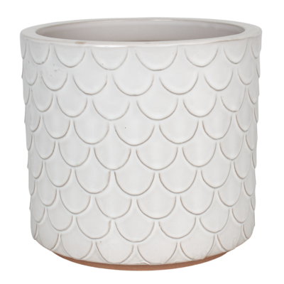 Donica 4397 szkliwo CYLINDER mrozoodporna 36 x 32 cm krem 044