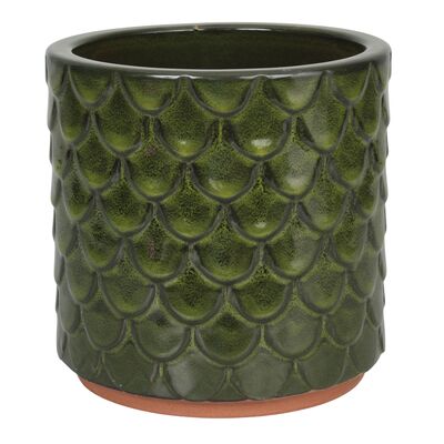 Donica 4397 szkliwo CYLINDER mrozoodporna 22 x 20 cm zieleń 013