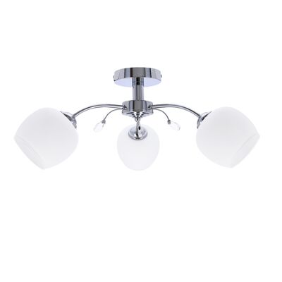 Lampa sufitowa ESTAR chrom 3 x 40 W E27 klosz biały