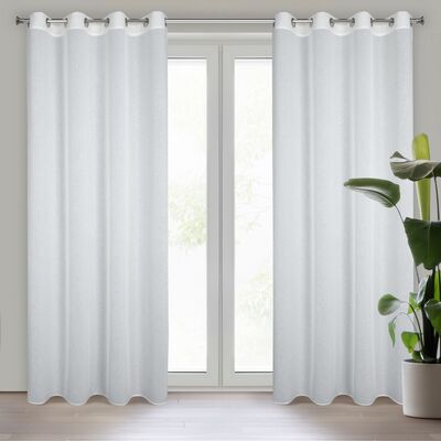 Zasłona gotowa na przelotkach KENDAL 250 x 140 cm naturalny