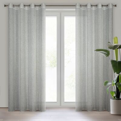 Zasłona gotowa na przelotkach KENDAL 250 x 140 cm srebrny