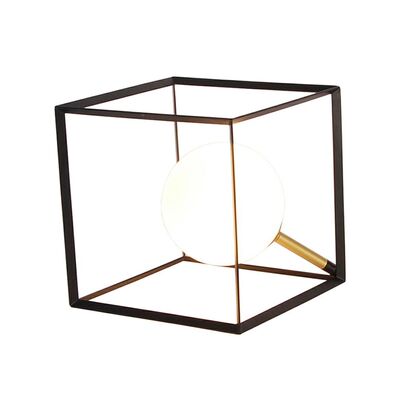 Lampa stołowa WEERT 1 x 28 W G9 15 x 15 cm czarny, złoty