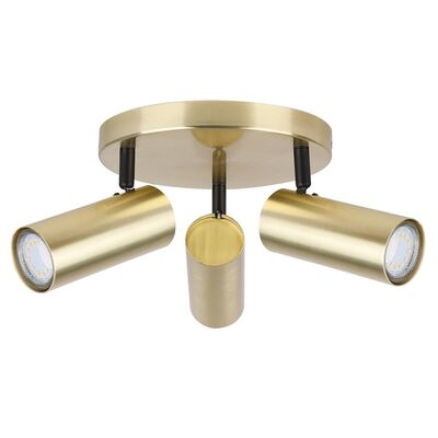 Lampa sufitowa COLLY mosiądz 3 x 15 W GU10 klosz mosiądz