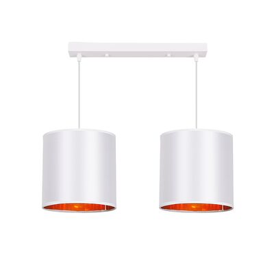 Lampa wisząca ATLANTA biały 2 x 40 W E27 abażur biały