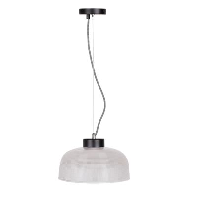 Lampa wisząca LIVERPOOL 1 x 40 W E27 tranparentny, czarno-biały