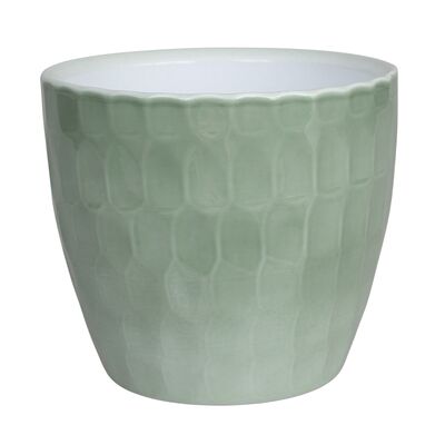 Osłonka ceramiczna 305 13 cm zielona szałwia lazur