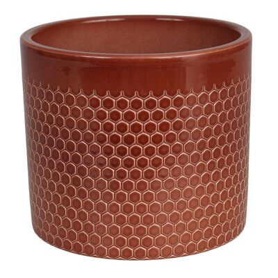 Osłonka ceramiczna 417 13 cm kasztanowy lazur