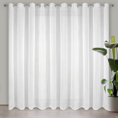 Firana na przelotkach LUCY 350 x 250 cm biały