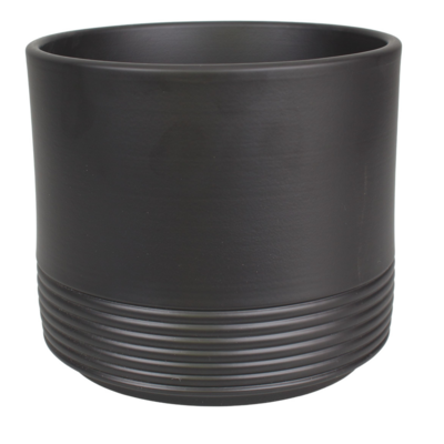 Osłonka ceramiczna CYLINDER RILLE 992 14 cm antracyt mat