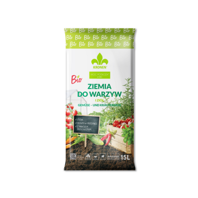 Ziemia BIO do warzyw i ziół 15 l KRONEN