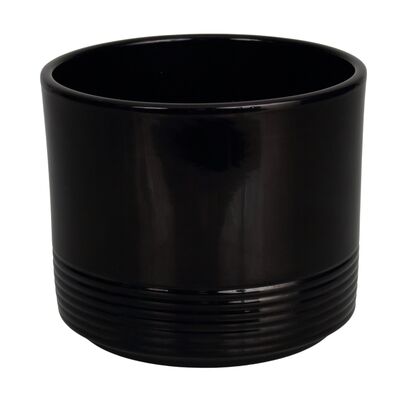 Osłonka ceramiczna CYLINDER RILLE 992 22 cm czarna