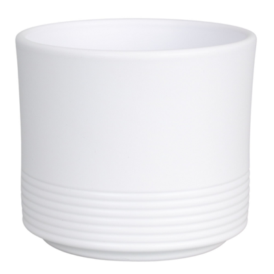 Osłonka ceramiczna CYLINDER RILLE 992 14 cm biała mat