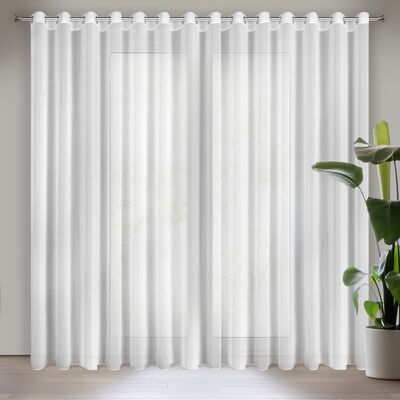 Firana na przelotkach DALIA 350 x 250 cm biały