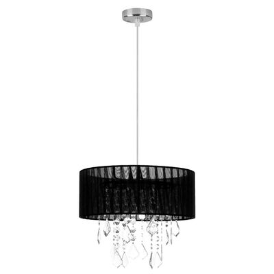 Lampa wisząca LEDA 1 x 60 W E27 abażur czarny