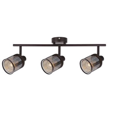 Lampa sufitowa CANABERA kawowe złoto 3 x 40 W E14 klosz bursztynowy