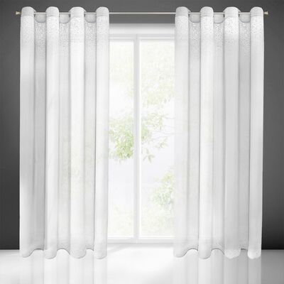 Firana gotowa na przelotkach MADIE 250 x 140 cm biały