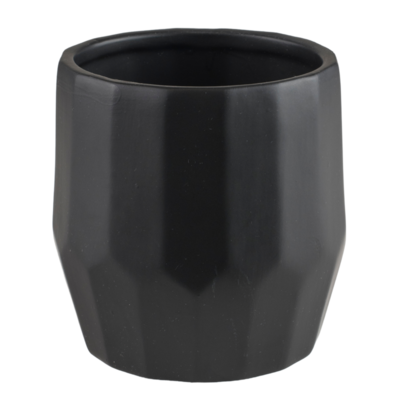 Osłonka ceramiczna PIEDRA czarna 9 cm DHG
