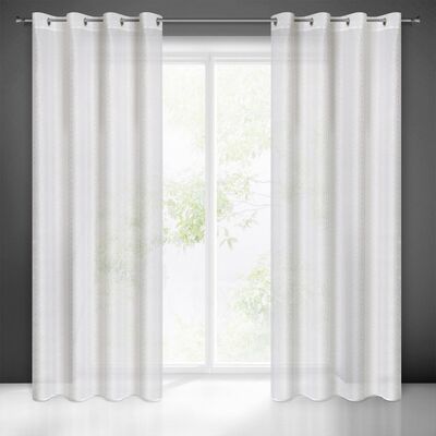Firana gotowa na przelotkach SIBEL 250 x 140 cm biały