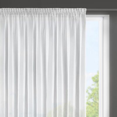 Firana gotowa na taśmie marszczącej ESEL 150 x 350 cm biały