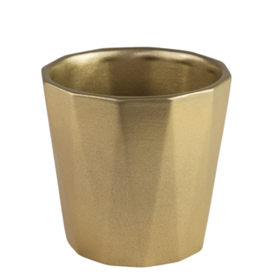 Osłonka ceramiczna FLORES złota 10,5 cm DHG