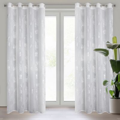 Firana gotowa na przelotkach CAPRI 250 x 140 cm srebrny