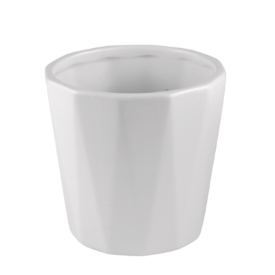 Osłonka ceramiczna FLORES biała 10,5 cm DHG