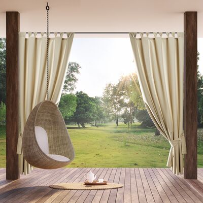Zasłona gotowa na szelkach GARDEN 200 x 155 cm beżowy