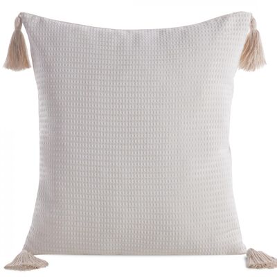 Poszewka dekoracyjna BOHO3 45 x 45 cm kremowa