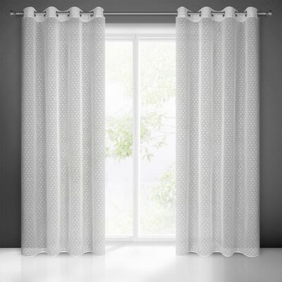 Zasłona gotowa na przelotkach HANIA 250 x 140 cm biały