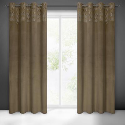 Zasłona gotowa na przelotkach LIZA 250 x 140 cm beżowy