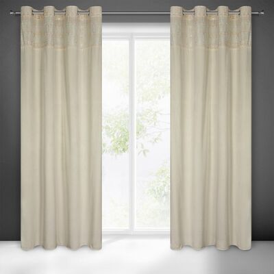 Zasłona gotowa na przelotkach LIZA 250 x 140 cm kremowy