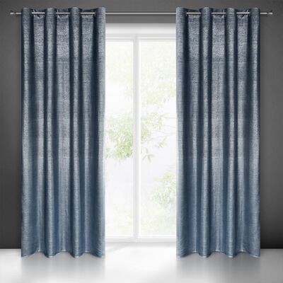 Zasłona gotowa na przelotkach AMBI 250 x 140 cm granatowy