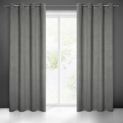 Zasłona gotowa na przelotkach CARLO 250 x 135 cm szary
