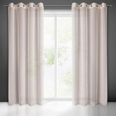 Zasłona gotowa na przelotkach HANIA 250 x 140 cm pudrowy różowy