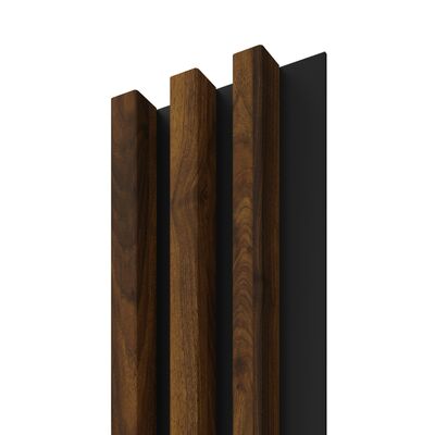 Lamele ścienne Stegu Linea Slim 265 x 15 cm orzechowo-czarny