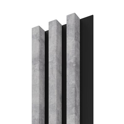 Lamele ścienne Stegu Linea Slim 265 x 15 cm betonowo-czarny