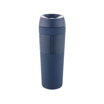 Kubek termiczny nierdzewny LEO 450 ml niebieski mat