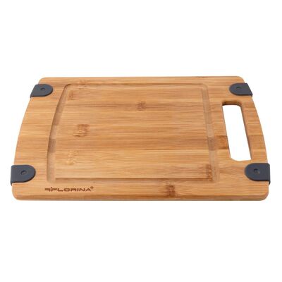 Deska kuchenna bambusowa z silikonem ANGOLO 37 x 25,5 x 1 cm