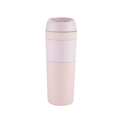 Kubek termiczny nierdzewny LEO 450 ml różowy mat