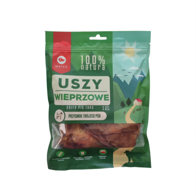 Uszy wieprzowe 2 sztuki 100% Natura Maced