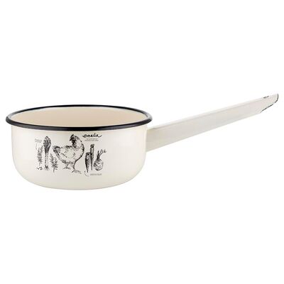 Rondel emaliowany prosty rosół 16 cm 1,3 l