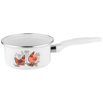 Rondel emaliowany prosty rubinka 16 cm 1,3 l