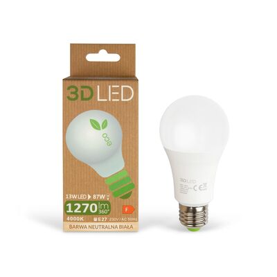 Żarówka ledowa 3LED tradycyjna E-27 13 W barwa neutralna