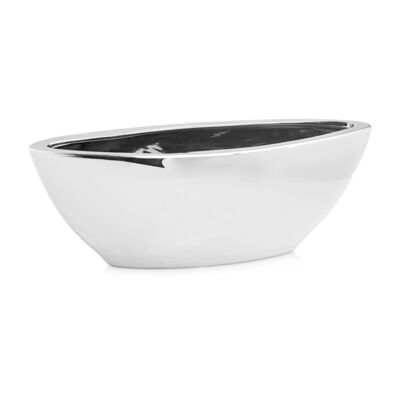 Osłonka ceramiczna łódka srebrna 14 cm