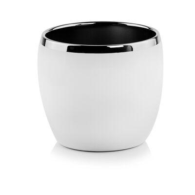 Osłonka ceramiczna kula biało-srebrna 15 cm