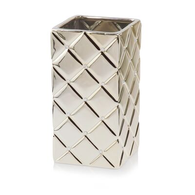 Osłonka ceramiczna wazon glamour złoty 26 cm