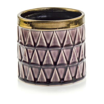 Osłonka ceramiczna fiolet  gold 14 cm