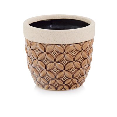 Osłonka ceramiczna brązowa 12 cm