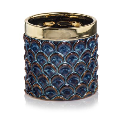 Osłonka ceramiczna blue  gold 14 cm