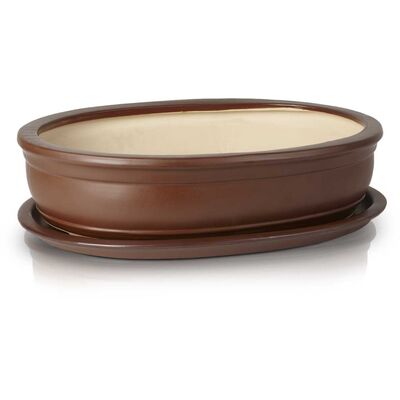 Donica Bonzai z podstawkiem 19 x 13 cm brązowy